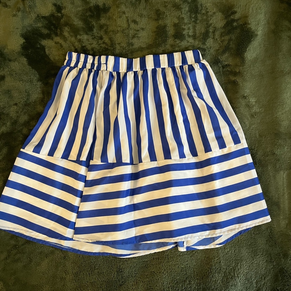 Blue Striped Skirt